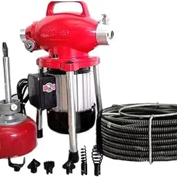 Electric Pipe Dredger for Clogged Drains & Toilets - Powerful Sewer Cleaning Tool for Home & Professional Use-picture-61