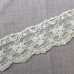 Bapna 5 Yard Embroidery Lace Ribbon Floral Design for Sewing Kurta Tablecloth Slipcover Bridal DIY Clothing Accessories-picture-65