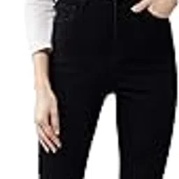 dolce crudo Women's Black Skinny High Rise Clean Look Regular Stretchable Denim Dungaree with Pockets-picture-49