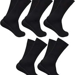 f y v Mens Cotton Rich Crew Socks (Pack of 5 Pairs) | Breathable, Soft & Durable Socks for Office, School, Gym, Sports & Casual Use | Free Size, Comfortable Fit-picture-11