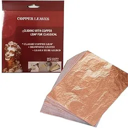 Color Bristles® Copper Gilding Imitation Aluminum Metallic Leaves for Resin Art Crafts,Home Decoration, Furniture,Painting ( 6x6 inch ).-picture-45