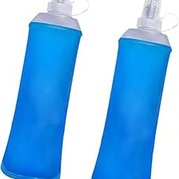 MERISHOPP 2Pcs Soft Flask Leakproof 500ml Soft Water Bottle for Running Jogging Hiking-image-28