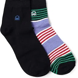 united colors of benetton Striped Pack of 2 Socks - 01C6AO32702JG901 (Size : OS)-picture-39