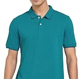 peregrine by pantaloons Men's Solid Slim Fit Polo Shirt-picture-12