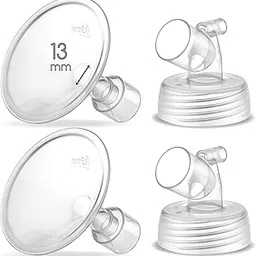 Maymom Two-Piece Wide Neck Pump Parts for Spectra S1/S2 Pumps; Incl Wide Mouth Flanges; Not Original Spectra Flange; (Flange 13mm)-picture-19