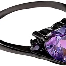 yellow chimes Valentine Gift for Girls Crystal Rings For Women | Fashion Purple Ring Cubic Zircon Crystal Ring | Heart Shaped Finger Ring for Girls | Birthday Anniversary Gift For Girlfriend Wife-picture-43