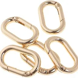 Tia® | Premium Purse Shoulder Bag Chain Strap Handle, Handbag Purse Chain Replacement, Purse, Clutch Making, Replacement, Decoration & DIY (2Pc, Golden Oval Rings-25mm) image 1