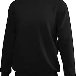 leotude Men's Loopknit Round Neck Full Sleeve Regular Fit Sweatshirt (Color Black)-picture-21
