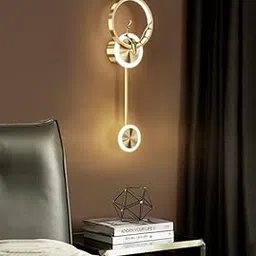 Decor chronicle Wall Light for Living Room Modern/Wall Lamps for Bedroom/for Living Room/Wall Lights for Home Decoration/Bedside Wall Lamp (Gold) image 1
