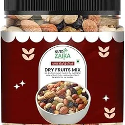 NUTRIZAIKA Mixed Dry Fruits Nutritious Snack with Almonds, Cashews, Raisins & Cranberries | Resealable Pack for Freshness 250g-picture-28