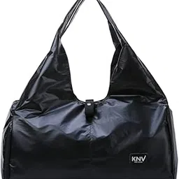 VISMIINTREND Travel Gym Bag for Women, Carrying Workout Gear, Makeup, and Accessories, Shoe Compartment and Wet Dry Storage Pockets Black-image-11