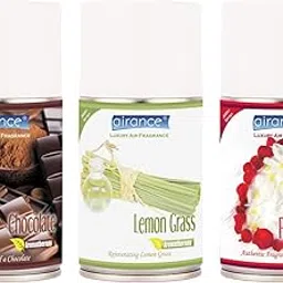 Airance Air Freshener For Home Chocolate, Lemon Grass & Rose Petals - 250 ML - 3000+ Sprays - Fits Almost All The Dispensers-picture-51