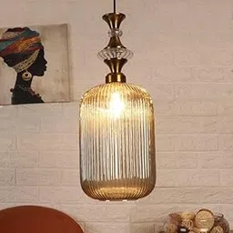 ELIANTE Povque Iron Hanging Light Vintage Decorate Hanging Lamp for Farmhouse Living Room Bedroom Corridor | by Jainsons Lights | 3 Years Warranty | Free - Led Lamp (Gold-JS-1323-1LP)-picture-10