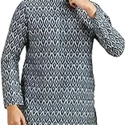diwas by manyavar Men's Cotton Blend Printed Kurta (1pc)-picture-26