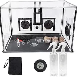 lovely ran Still Air Box Mushroom Grow Kit With Bags - Save Your Mycology Tent for Spores, Horticulture Supplies (Large)-picture-20