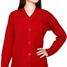 tollfree Women’s Button-Up Cardigan | V-Neck Acrylic Blend Full Sleeve Sweater for Women-picture-23