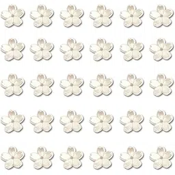 Satra Traders Pearlised Multicolor Flower Beads Headpiece Making Flower Beads | Size : 12mm | 100pcs-picture-20