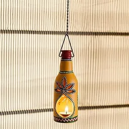ExclusiveLane Terracotta Hanging Cum Table Tea Light Holder-picture-17
