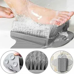 KASTWAVE Foot Scrubber & Massager with Suction, Acupressure Shower Brush for Foot Care, Pain Relief & Circulation (Grey)-picture-43