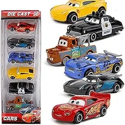 Metro TOY'S & Gift CARS3 Diecast Metal Lightning McQueen Black Storm Jackson Cars Toys for Boys -Set of 6-picture-67