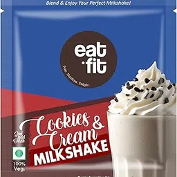 eatfit Cookies & Cream Milkshake Premix – Pack of 10 (10 x 25g) I Make Thick & Smooth Texture Milkshakes I Instant Drink Mix I Vegan-image-5