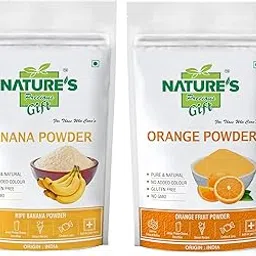 NATURE'S GIFT - FOR THOSE WHO CARE'S Banana Powder & Orange Fruit Powder -1 KG Each (Super Saver Combo Pack)-image-57