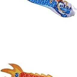 STYLEHEAVEN 2X Chinese Dragon Mark Windsock Carp Streamer Garden Hanging Decor Red Blue|Home & Garden|Yard, Garden & Outdoor Living|Garden D?©cor|Windmills & Wind Spinners image 1