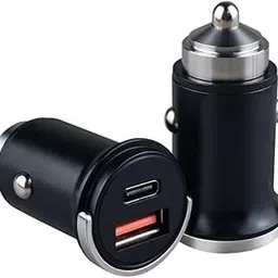 MINI PD 48W A+C Car Charger Dual Fast Charging Ports PD30W+QC 18W Aluminium Alloy Ring-Pull,Easy Plug in and Out Compattible with YY-C32 Crystal Type-C car Charger-(AS4786)-picture-11