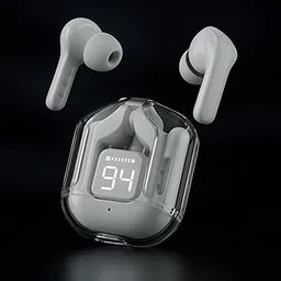 Casaquin Newly Launched Buds Airbuds, Wireless Bluetooth Earbuds with, Ergonomic Design, in-Ear Detection, Voice Control, Fast Pair, BT (White)-picture-16