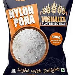 Vishalta Nylon Poha for Chivda Thin 500 Gm - Flattened Rice, Patla Poha - High Fibre - Ready to Eat or Cook - Healthy Snack - Pack of 2-picture-25