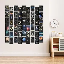 CVANU 54pcs Space & Moon Aesthetic Printed Poster Wall Collage Kit with Glue Dot Tape for Wall Decoration (6inchX4inch)_202310-136-picture-28