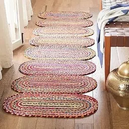 VAKAR-TUNDA Jute Rug Carpet Area Rugs Floor Rugs Home Decor Rugs Carpet Rugs Modern Rugs Traditional Rugs Living Room Rug, Jute CHINDI Oval Runner 2X10 feet-picture-27