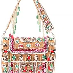 swisni Ethnic Stylish Handmade Heavy Embroidered Clutch Bag For Women || Trendy Ethnic Embellished Hand Clutch-picture-48