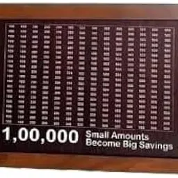 SHRAVAN Enterprise Money Saving Wooden Piggy Bank with Goal Chart | Savings Tracker Board | Home & Office Décor Style_297-image-45