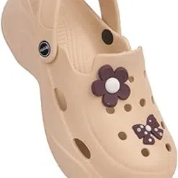 action Women's Premium Extra Comfortable Clogs/Sandals with Cute Charms & Adjustable Back Strap for Adult| Lightweight Stylish & Anti-Skid| Waterproof Everyday Use Mules Girls/Ladies ONTC-18 image 1