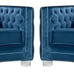 Set of 2 Velvet Dining Chairs, Cushion Seat Chair for Living Room Bedroom Restaurant, Modern Contemporary Upholstered with Polished Rosegold Solid Wooden Legs S42-image-66
