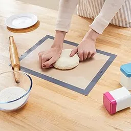 Amazon Brand - Solimo Non-Stick Silicone Glass Fiber Fondant Rolling & Baking Mat | Printed | Dishwasher Safe | for Chapati, Roti, Pizza-image-69