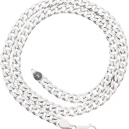 silverwala 925 Sterling Silver Reversable Lazer cut Chain for Mens & Boys-picture-31