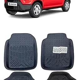 3D Car Floor Foot Mats for Maruti Suzuki S-Presso, PVC Material, Color: Black, Waterproof, Complete Set of 3 Pieces-picture-24