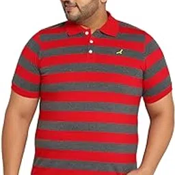 american crew Polo Collar Stripes T-Shirt for Plus Size Men-picture-28