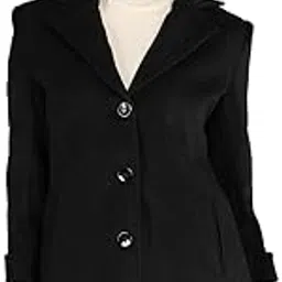 Regular Fit Solid Long Sleeves Button Closer Women Coat For Winter-image-97