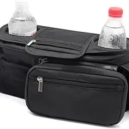 Universal Stroller Organizer with Insulated Cup Holder Detachable Phone Bag and Shoulder Strap, Stroller Bag Caddy Organizer Accessories Fits for Most Strollers, Baby Jogger-picture-32