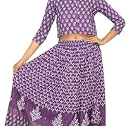 jaipur hand block HAND BLOCK Womens Lehenga long sleeve Chaniya Choli Navratri Diwali dress (SF-118)-picture-54