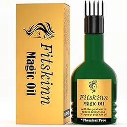 Fitskinn Magic Hair Oil | 100% Natural Hair Growth | Enriched with 11 Ayurvedic | Strengthens Roots, Reduces Hair Fall, Fights Frizz, Adds Shine | Chemical-Free for Men & Women – 100ml-image-28