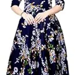 Women Casual Printed Rayon Gown Dress_FR-picture-34