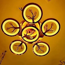 blissbells Modern LED Ring Chandelier with Crystal Accents, Warm Light, Artistic Design-picture-15