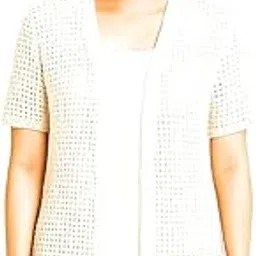 addplus Women’s Hooded Open Front Cardigan | Knitted Long Sleeve Shrug | Casual Winter Wear | casual summer wear (Free Size, White)-picture-13