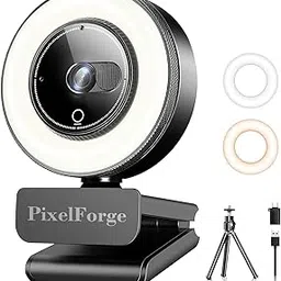 4K Webcam for PC with Microphone & Light & Privacy Cover, Web Camera for Desktop Computer/Laptop/Monitor/Mac, USB Streaming Camera for Zoom/Skype/Teams/Video Calling/Studying and Conference-picture-31
