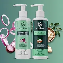 Hair Fall Control Shampoo & Conditioner (400ml) | Reduces Up to 90% Hair Fall & Repairs Damaged Hair | Softens Curls & Controls Frizz | Chemical-Free with Onion & Rosemary | For Men & Women-picture-39