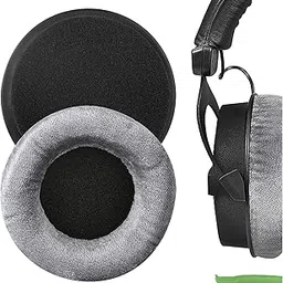 Geekria Comfort Velour Replacement Ear Pads for Beyerdynamic DT 440/770/790/797/860/880/990, T5P, T70, T90, HS200, HS400, HS800, MMX300, RSX700 Headphones (Grey)-picture-29
